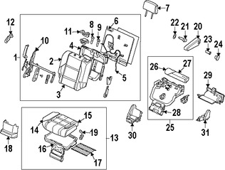 Foto de Cojin de respaldo de Asiento Original para Nissan Armada Infiniti QX56 Marca NISSAN Nmero de Parte 88661ZQ02A