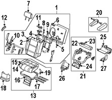 Foto de Panel lateral de Asiento Original para Nissan Armada Infiniti QX56 Marca NISSAN Nmero de Parte 88344ZQ00A