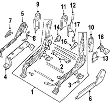 Foto de Cubierta del Mecanismo de Ajuste de Reclinacion de Asiento Original para Nissan Armada Nissan Titan Infiniti QX56 Marca NISSAN Nmero de Parte 87409ZQ00A