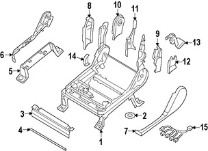 Foto de Cubierta de Riel de Asiento Original para Nissan Armada Nissan Titan Nissan Maxima Infiniti QX56 Marca NISSAN Nmero de Parte 87305ZR20A