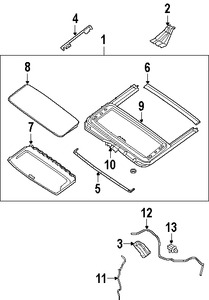 Foto de Cristal del Techo Corredizo Original para Nissan Armada Nissan  Nissan Titan Infiniti QX56 Marca NISSAN Nmero de Parte 912107S010