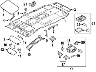 Foto de Parasol / Visera Original para Nissan Armada Nissan  Nissan Titan Infiniti QX56 Marca NISSAN Nmero de Parte 96403ZQ00B