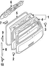 Foto de Soporte Elevacin Puerta Trasera Original para Infiniti QX56 Nissan Armada Marca NISSAN Nmero de Parte 904507S40A