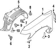 Foto de Protector de Guardafangos Original para Nissan Armada Nissan Titan Marca NISSAN Nmero de Parte 63132ZR05A