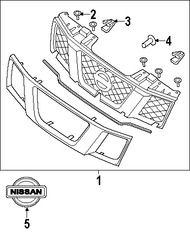 Foto de Rejilla / Parrilla / Mascarilla Original para Nissan Frontier Nissan Pathfinder Marca NISSAN Nmero de Parte 62310EA700