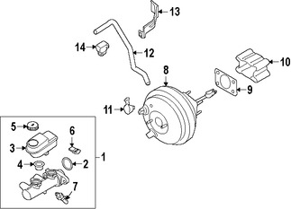 Foto de Depsito del Cilindro Maestro del Freno Original para Nissan Frontier Nissan Xterra Marca NISSAN Nmero de Parte 46090EB302