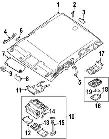 Foto de Luz de techo Original para Nissan Frontier Nissan Pathfinder Nissan Xterra Marca NISSAN Nmero de Parte 26410EA000