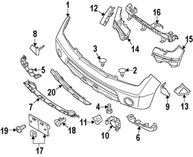 Foto de Alern / Spoiler Original para Nissan Pathfinder Marca NISSAN Nmero de Parte 96012EA500