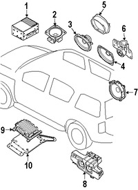 Foto de Unidad de Control de Radio Original para Nissan Pathfinder 2005 2006 2007 Marca NISSAN Nmero de Parte 28185EA021