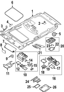 Foto de Luz de mapa Original para Nissan Pathfinder Nissan Frontier Marca NISSAN Nmero de Parte 26430EA00A