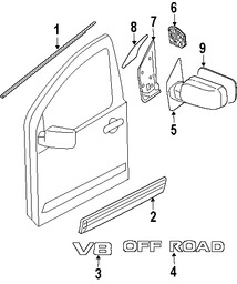 Foto de Espejo retrovisor exterior Original para Nissan Pathfinder Nissan Xterra Nissan Frontier Marca NISSAN Nmero de Parte 963029BC9B