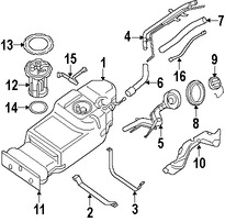 Foto de Soporte Tanque de Combustible Original para Nissan Pathfinder Nissan Xterra Nissan Frontier Marca NISSAN Nmero de Parte 17406EA000