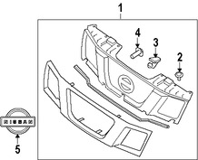 Foto de Tornillo de parrilla / rejilla Original para Nissan Xterra Nissan Frontier Nissan Pathfinder Marca NISSAN Nmero de Parte 638492W301