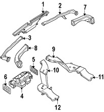 Foto de Ducto de Aire del Panel de Instrumentos Original para Nissan Xterra Nissan Pathfinder Nissan Frontier Marca NISSAN Nmero de Parte 27833EA000