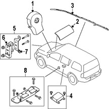 Foto de Sensor de impacto del Air Bag Original para Nissan Xterra Nissan Pathfinder Nissan Frontier Marca NISSAN Nmero de Parte 98581EC060