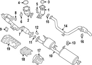 Foto de Empacadura del Conector del Tubo de Escape Original para Nissan Pathfinder Nissan GT-R Infiniti Marca NISSAN Nmero de Parte 20692JF00A