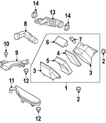 Foto de Manguera de Admisin de Aire del motor Original para Nissan Cube 2009 2010 2011 2012 2013 2014 Marca NISSAN Nmero de Parte 16554ED805