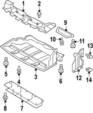 Foto de Guardasalpicaduras del soporte del radiador Original para Nissan 370Z Marca NISSAN Nmero de Parte 620671EA0A