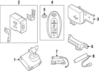 Foto de Control Remoto Inalmbrico Puerta y Alarma Original para Nissan 370Z Marca NISSAN Nmero de Parte 285E31ET5A