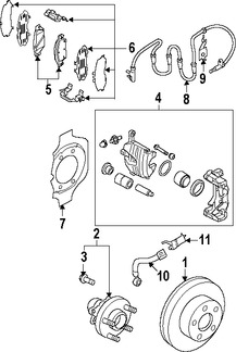 Foto de Cubierta de Polvo de Frenos Original para Infiniti Nissan Marca NISSAN Nmero de Parte 411611EX1A