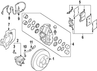 Foto de Cubierta de Polvo de Frenos Original para Infiniti Nissan Marca NISSAN Nmero de Parte 411611EN0A