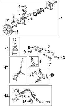 Foto de Manguera de Direccin Hidrulica Original para Infiniti Nissan Marca NISSAN Nmero de Parte 49717JK000