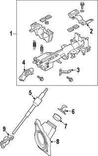 Foto de Eje de Columna de Direccin Original para Nissan 370Z Marca NISSAN Nmero de Parte 488221EA1A