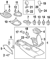 Foto de Interruptor de Calefaccin del Asiento Original para Nissan 370Z Marca NISSAN Nmero de Parte 251701ET0A