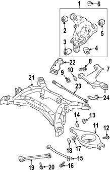 Foto de Muon de Suspensin Original para Infiniti G37 Infiniti G25 Infiniti Q60 Infiniti Q40 Nissan 370Z Marca NISSAN Nmero de Parte 43018JK00B