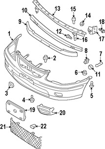 Foto de Perno de cubierta de parachoques Original para Infiniti Nissan Marca NISSAN Nmero de Parte 081466162H