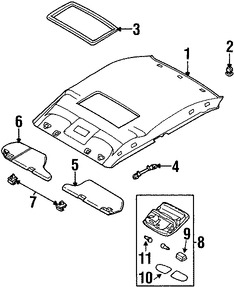 Foto de Barra Interior para agarrarse Original para Nissan Sentra Nissan Altima Nissan Armada Nissan  Nissan Xterra Infiniti QX56 Marca NISSAN Nmero de Parte 739405M003