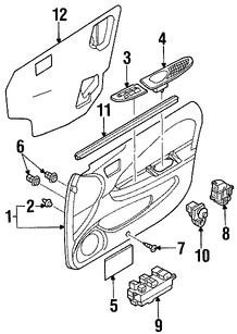 Foto de Bisel de Switch de Vidrio Electrico Original para Nissan Sentra Marca NISSAN Nmero de Parte 809615M014