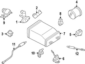 Foto de Solenoide de Ventilacin del Canister Original para Nissan Sentra 2002 2003 Nissan Altima 2002 2003 2004 Marca NISSAN Nmero de Parte 149355M00B