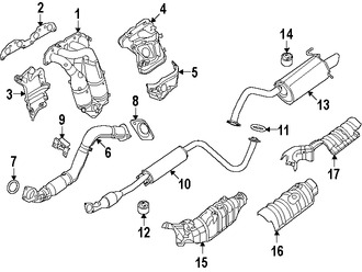 Foto de Empacadura del Conector del Tubo de Escape Original para Nissan Infiniti Marca NISSAN Nmero de Parte 206928H30A