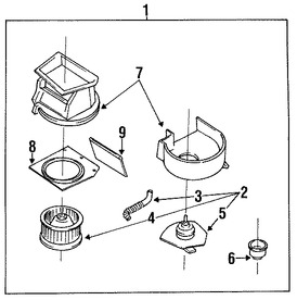 Foto de Rueda del Motor de Ventilador Original para Nissan Infiniti Marca NISSAN Nmero de Parte 272302M100