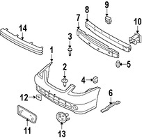 Foto de Enganche de cubierta de parachoques Original para Nissan Altima Nissan Maxima Nissan Pathfinder Infiniti Marca NISSAN Nmero de Parte 015530075U