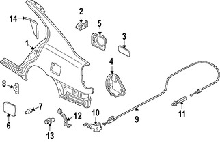 Foto de Enganche de cubierta de parachoques Original para Infiniti Nissan Marca NISSAN Nmero de Parte 0155309241