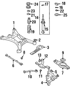 Foto de Buje de Barra de Rastreo de Suspension Original para Nissan Altima 2002 2003 2004 2005 2006 Marca NISSAN Nmero de Parte 551488J000