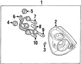 Foto de Bombilla de luz trasera Original para Nissan Altima Nissan Xterra Nissan Quest Marca NISSAN Nmero de Parte 262719B902
