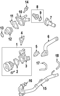 Foto de Empacadura del Termostato del Refrigerante Original para Nissan Frontier Nissan Altima Nissan Sentra Nissan Rogue Marca NISSAN Nmero de Parte 21049ED00A