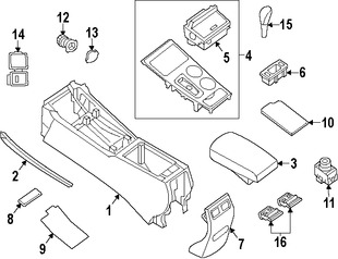 Foto de Interruptor de Calefaccin del Asiento Original para Nissan  Infiniti Marca NISSAN Nmero de Parte 255003TA1A