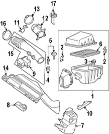 Foto de Perno de Empacadura de Carcasa de Filtro de Aire Original para Nissan Maxima Nissan Altima Marca NISSAN Nmero de Parte 165165Y70A