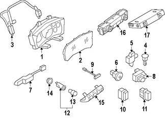 Foto de Lente de Panel de Instrumentos Original para Nissan GT-R Marca NISSAN Nmero de Parte 24813JF00A