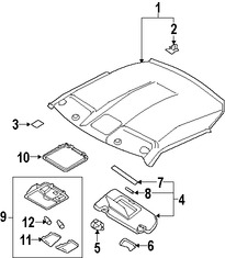 Foto de Lente de luz de mapa Original para Nissan GT-R Marca NISSAN Nmero de Parte 26431JF00A