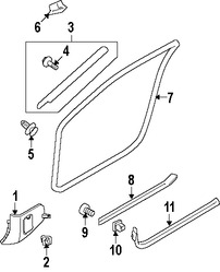 Foto de Clip de Panel de Moldura Pilar A Original para Infiniti EX35 Infiniti  Infiniti FX35 Nissan GT-R Marca NISSAN Nmero de Parte 76988JF00A