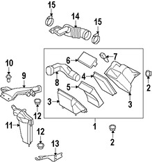 Foto de Manguera de Admisin de Aire del motor Original para Nissan Versa Nissan Marca NISSAN Nmero de Parte 16576EL00B