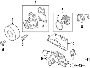 Foto de Polea de la bomba de agua del motor Original para Nissan Versa Nissan Versa Note Marca NISSAN Nmero de Parte 21051ED50A