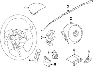 Foto de Mdulo de control del Air Bag Original para Nissan Versa Note 2015 2016 Marca NISSAN Nmero de Parte 988209MB9A