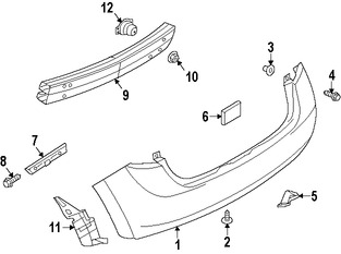 Foto de Soporte de cubierta de parachoques Original para Nissan Versa Note 2014 2015 2016 2017 Marca NISSAN Nmero de Parte 852213VY0A