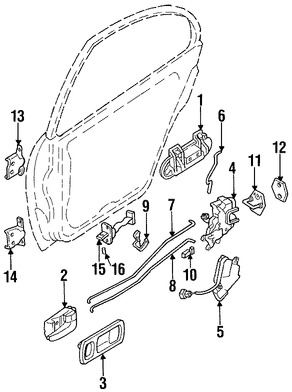 Foto de Clip del Botn de Puerta Original para Infiniti Nissan Marca NISSAN Nmero de Parte 8053389900